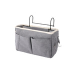 sac rangement suspendu bébés gris clair moderne fonctionnel compartiments crochets métalliques