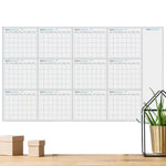 calendrier mural effaçable blanc moderne grille mensuelle adhésif planification tâches mensuelle tableau blanc opaque