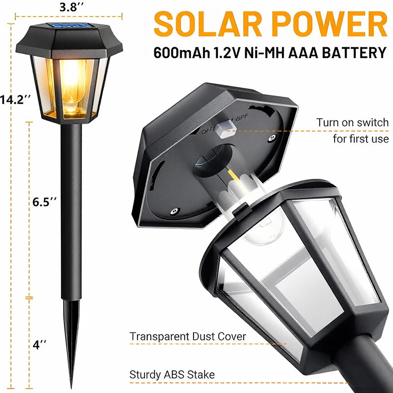 lumière solaire extérieure moderne led noir transparent auto allumage ip65 abs