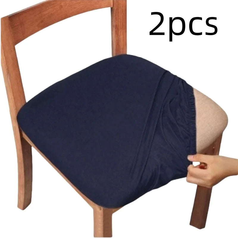 housses chaise élastiques polyester simples sans motif gris bleu marine beige clair bordeaux noir