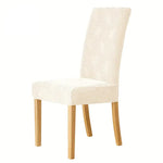 housse chaise salle manger extensible grise motif carre moderne cuisine