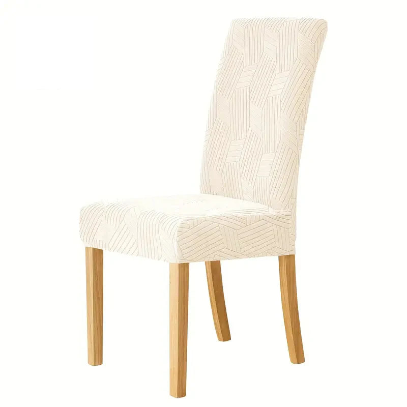 housse chaise salle manger extensible grise motif carre moderne cuisine