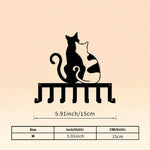 porte clefs mural noir silhouette chien pattes moderne decoration maison objet decoratif