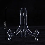 présentoir pliable transparent support assiettes clips moderne rangement domestique transparent sans motif plastique