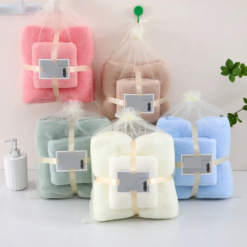 serviette face absorption rapide toilette polyester coton rose beige vert blanc bleu violet douce