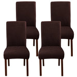 housse chaise velours motif feuilles extensible élastique fauteuil salle manger moderne