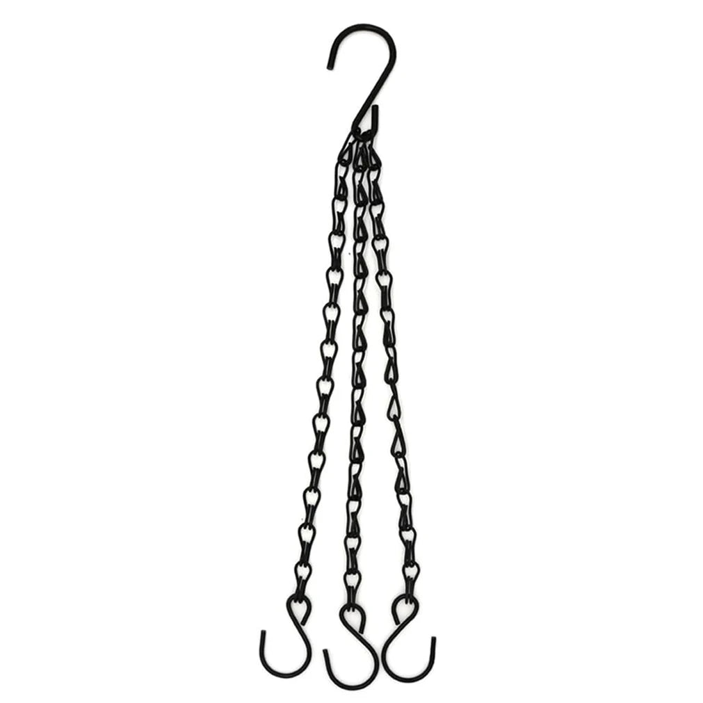 chaînes porte pots crochets métal noir rustique industriel suspension plantes fleurs decoration jardin