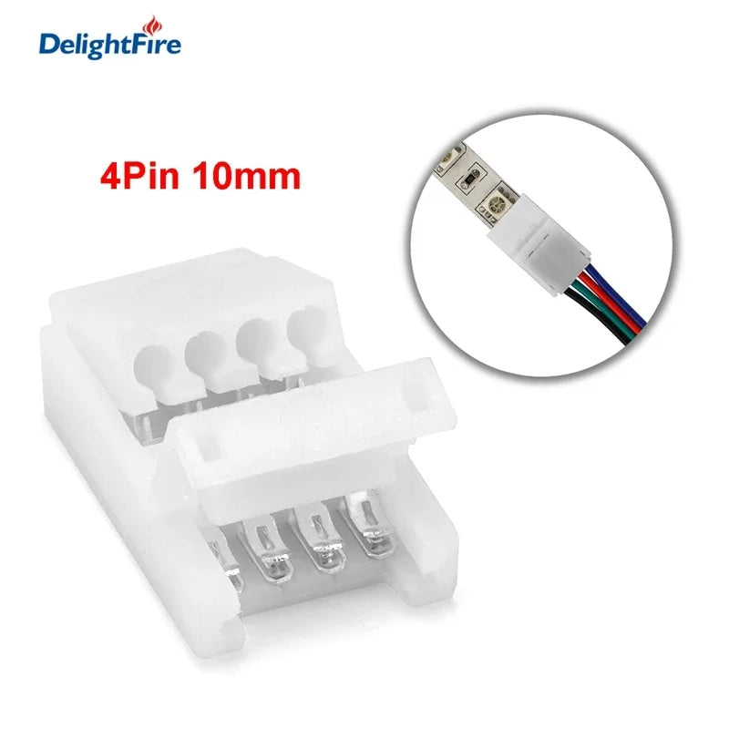 connecteurs led ruban adhésif moderne broches 10mm blanc opaques 5a 24v ws2812b rgb
