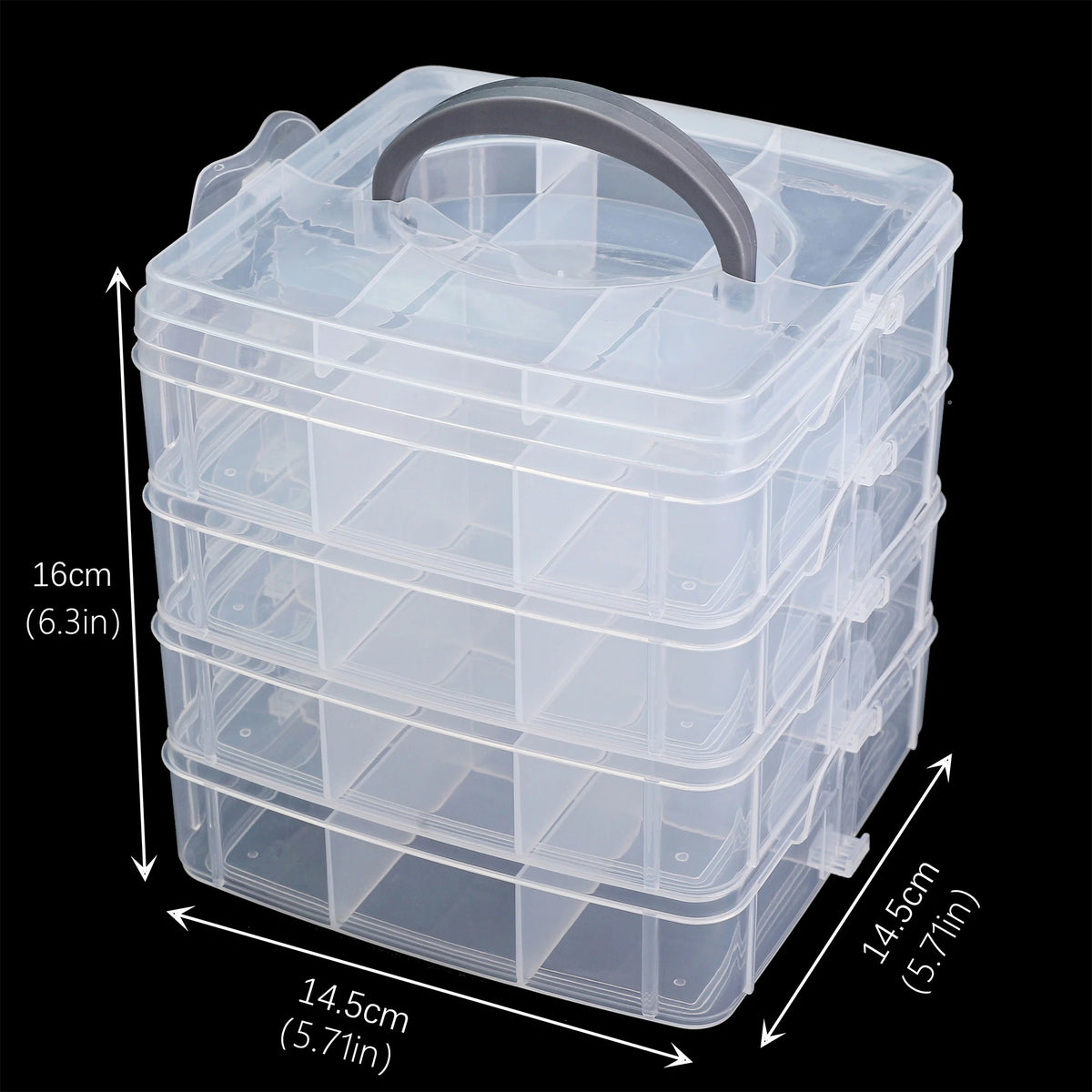 boîtes rangement bijoux transparentes plastique modernes couches compartiments organisation accessoires