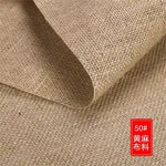 tissu jute rustique beige clair tissé grossier antidérapant textile naturel occasion bricolage simple