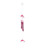 cloche vent moderne résine bleu rose violet motifs floraux opaques
