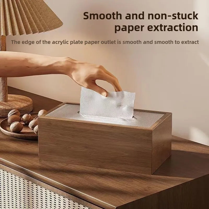 boîte mouchoirs bois blanc moderne minimaliste mouchoirs tissu texture élégante intérieur décoration quotidienne table