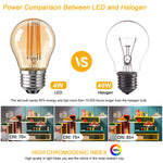 ampoule led filament transparente dorée vintage base e27 2700k 250 lumens 4w salon
