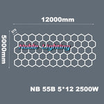 plafonnier led hexagonal moderne structure géométrique blanc lumineux 2000 lumens
