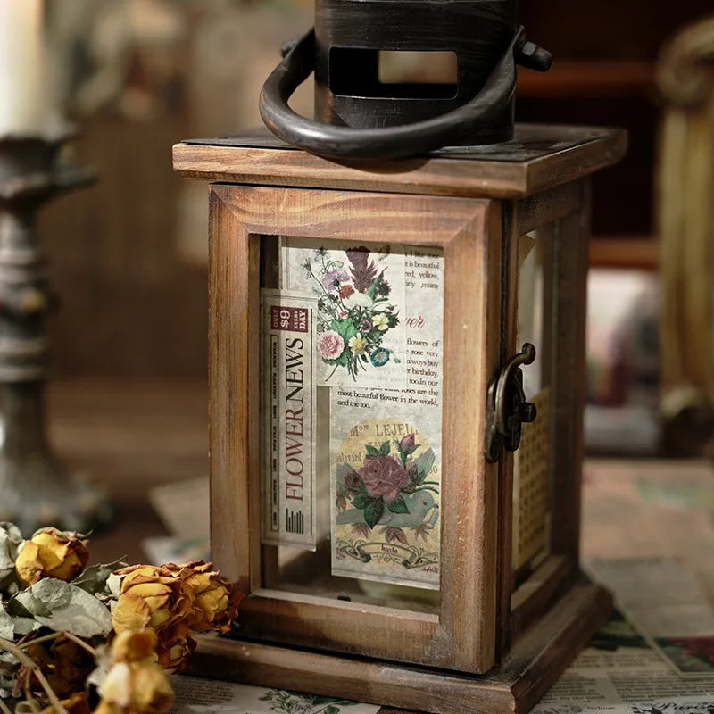 papier décoratif vintage autocollants fleurs illustrations motifs géométriques scrapbooking journaux