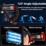 lampe frontale rechargeable led 800 lumens noir rouge blanc ipx7 étanche zoom modes campingurgence