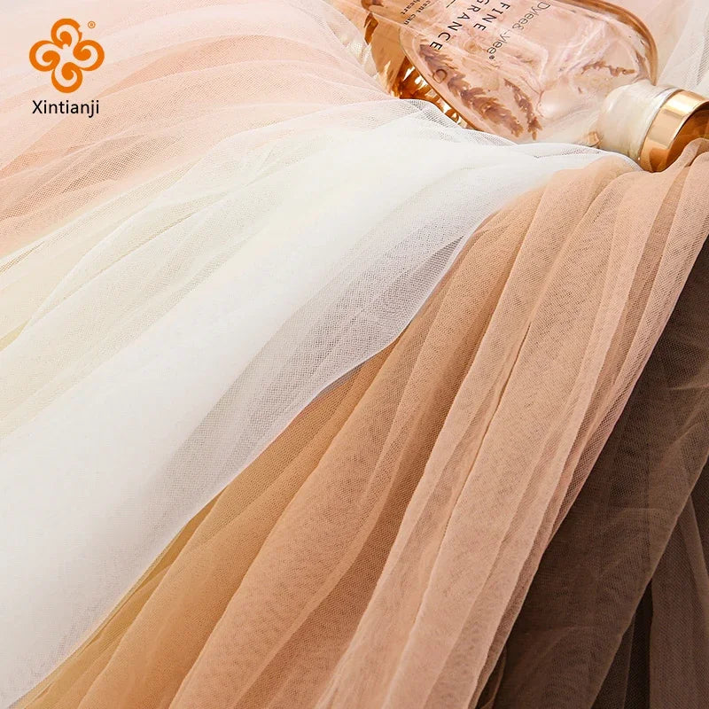 tulle fin élégant blanc beige marron clair bridal veil decoration mariage