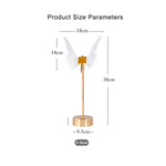 lampe table moderne papillon led or transparent décoration chambre veilleuse usb minimaliste