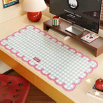 tapis moderne carreaux beige rose bleu adhésif 30x60cm 35x80cm opaquet décors