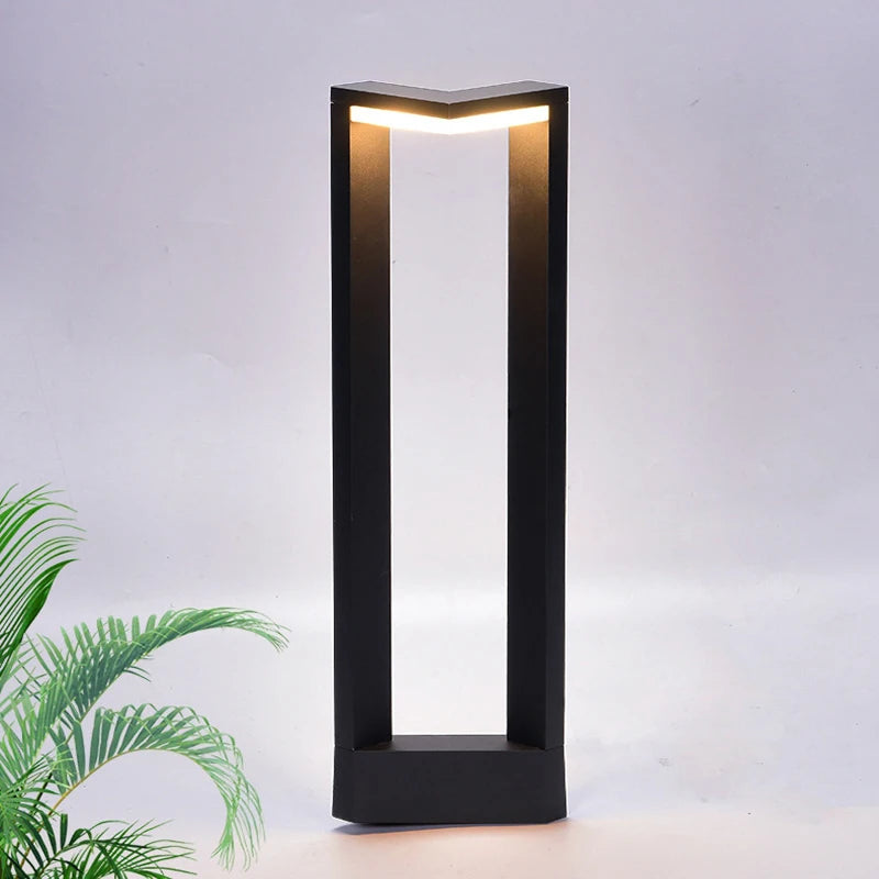lampe extérieure led imperméable moderne noire ip65 12w 2492000lm fixe aluminium