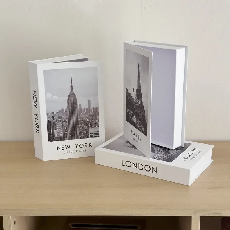 décoration maison livre papier blanc noir gris monuments célèbres classique minimaliste rangement moderne