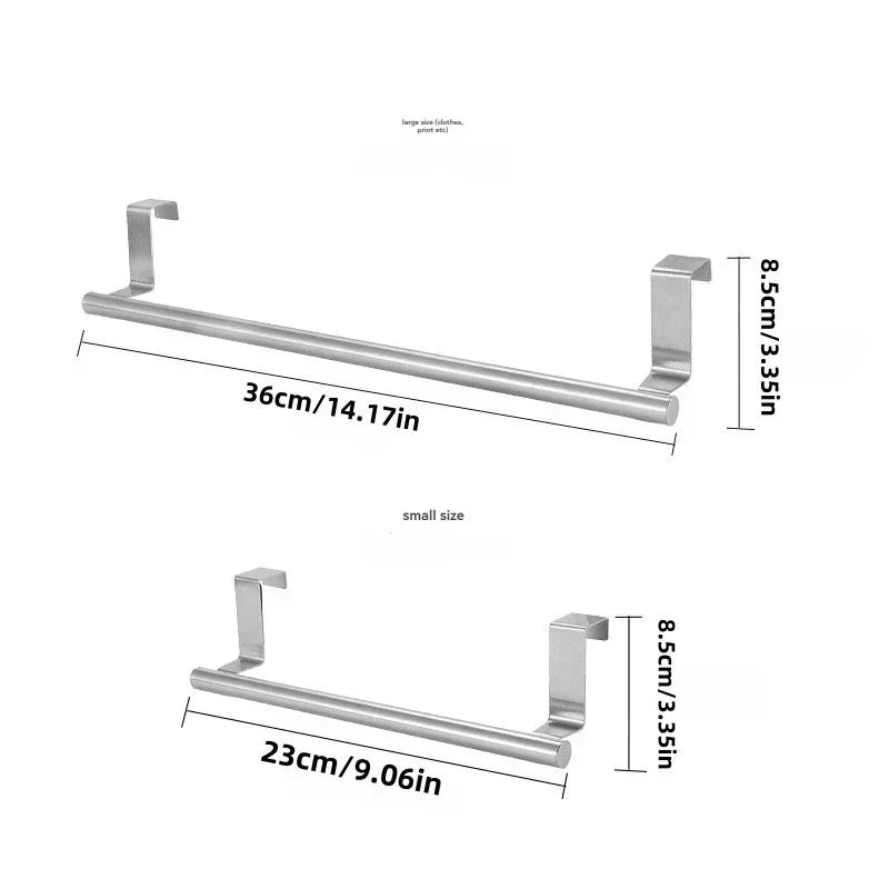 porte serviettes mural adhésif acier inoxydable simple barre moderne argente chromé sans perçage