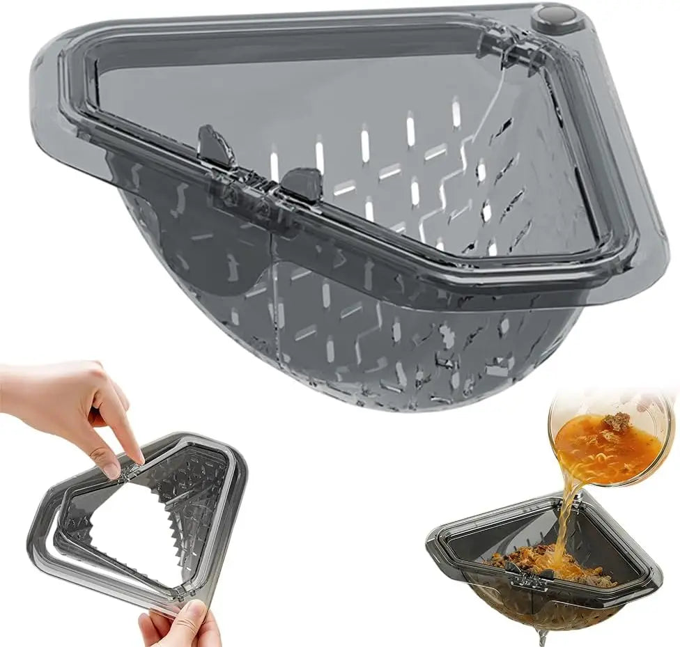 panier cuisine transparent perforé moderne aimants 17cm 9.5cm égouttoir angle suspendu