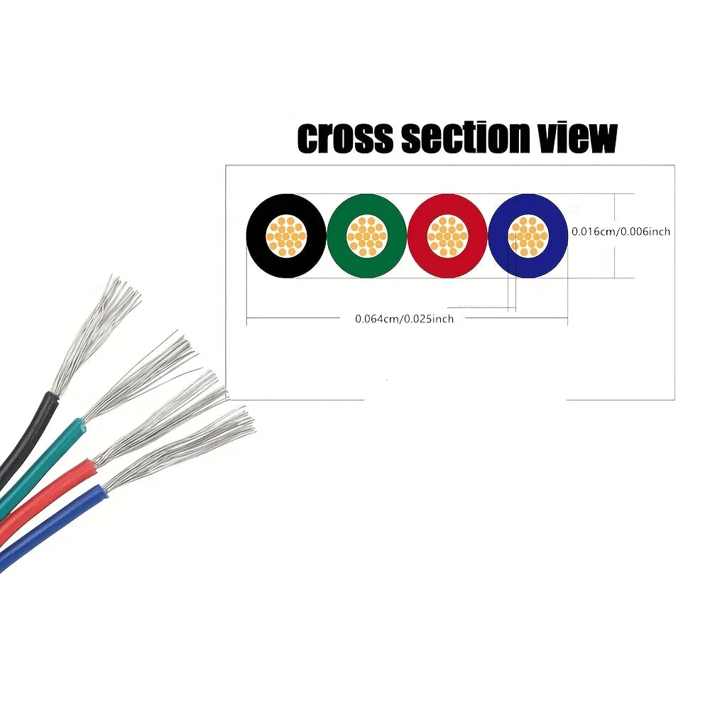connecteurs led blancs ruban led rgb adhésifs facile moderne câbles extension 5v 12v certifiés