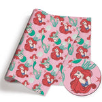 papier cadeau disney personnages anna elsa ariel bambi bleu rose jaune blanc