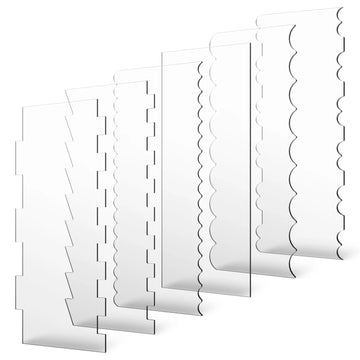 décoration gâteau transparent motifs plaques adhésif bougies pâtisserie moderne six pièces