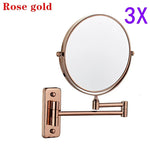 miroir cosmétique noir moderne bras articulé pouces rond sans texte