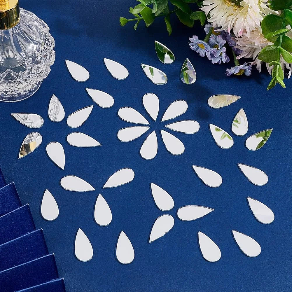 miroirs autocollants muraux argentés formes géométriques modernes décoration intérieure bricolage DIY 100 pièces transparents