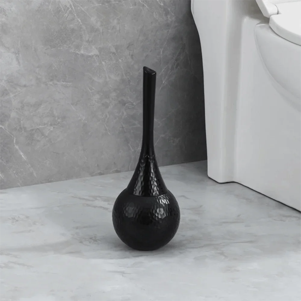 brosse wc pot wc or noir blanche texture martelée moderne élégant