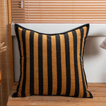 coussin bohème léopard géométrique marron noir blanc décoratif moderne élégant 45x45cm amovible lavable