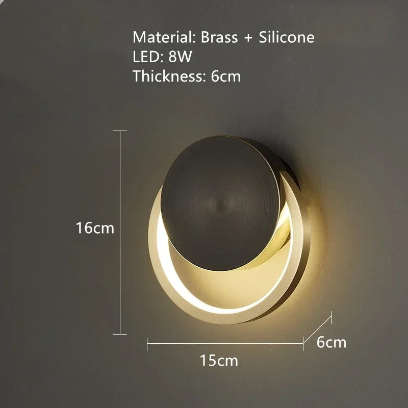 applique murale led or ronde moderne minimaliste adhésive 30cm tri couleur