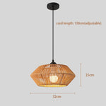 lampe suspendue moderne marron clair tissée main 32cm opale câble noir adjustable 150cm chambre