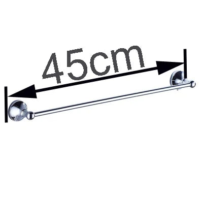 porte serviettes mural or chrome lisse brillant classique vis fixé serviette blanche
