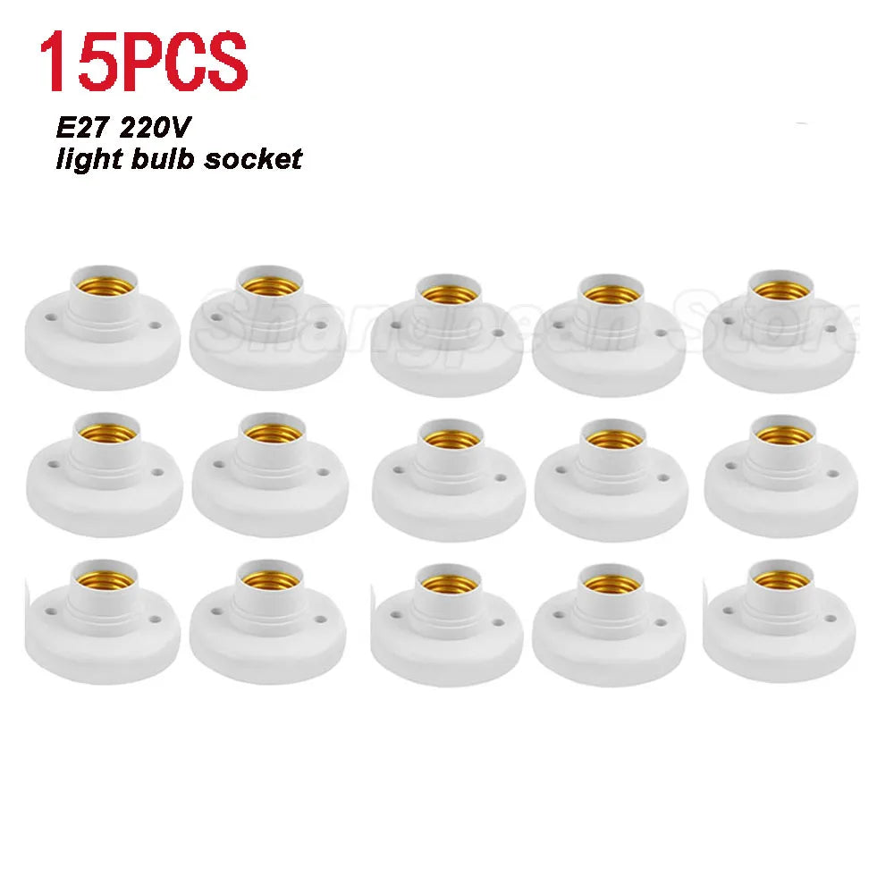 socquettes vis e27 ampoules blanc modernes base lampes doubles fixations plafonnier lumière or supports