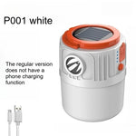 Power bank solaire rechargeable usb blanc orange moderne compact