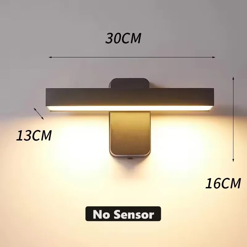 applique murale led moderne noire 30w 24w 18w 12w clips tactileextérieurhydrofugue