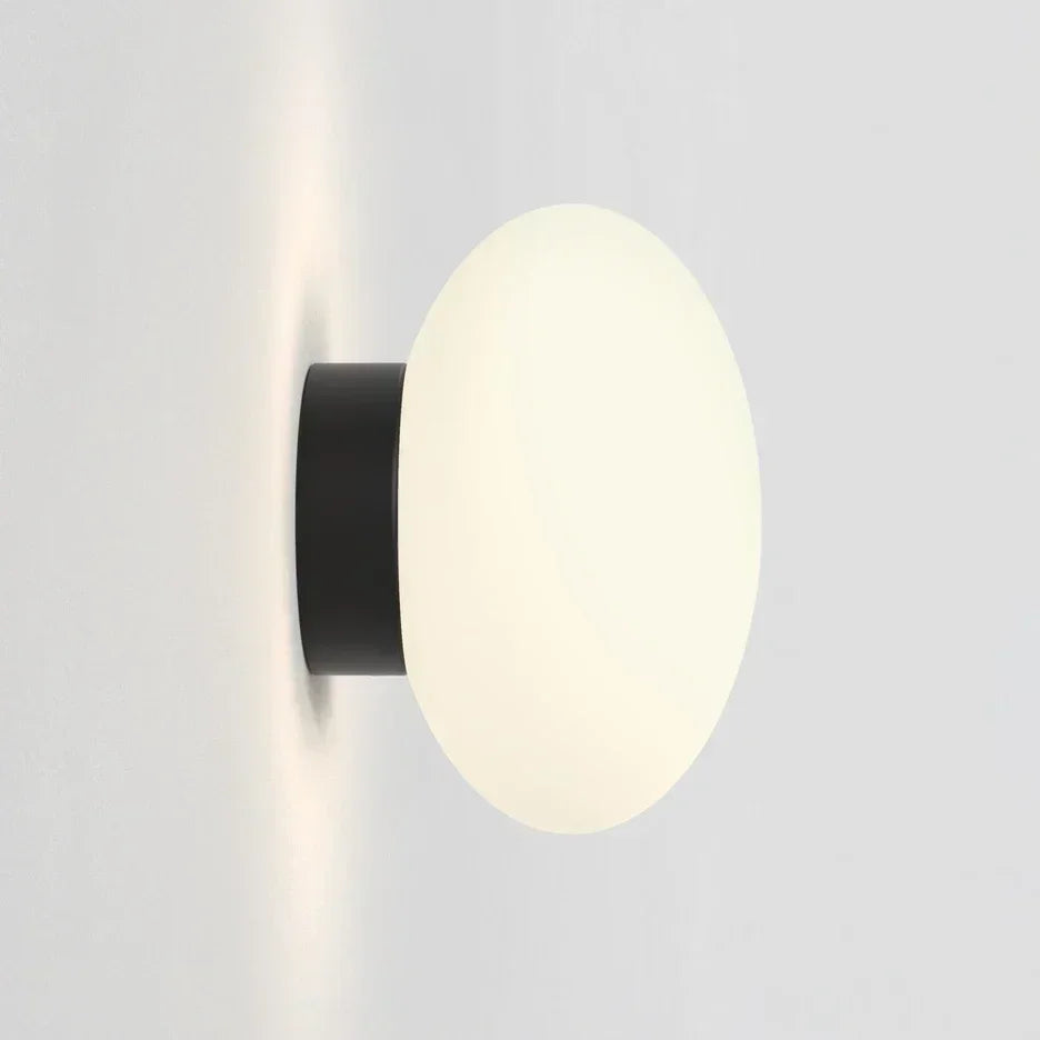 lampe murale moderne blanche verre rond ø150mm ø110mm éclairage quotidien fixée mur