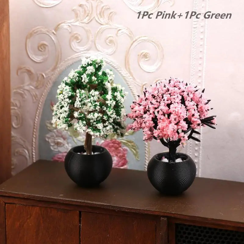 décoration intérieure plante artificielle fleurs feuilles pot terre cuite galets blancs moderne minimaliste