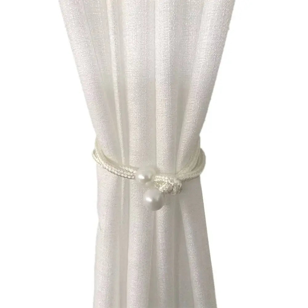 attache rideau tressées bohème couleur rose bleu gris jaune blanc ornement maison