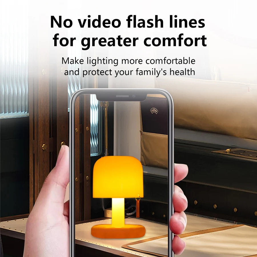 lampe table moderne rechargeable led orange beige interrupteur tactile chambre décoration maison