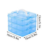 boîte rangement bijoux transparente portable niveaux compartiments ajustables poignée amovible modernes