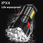 lampe torche noire rechargeable led intense 1000 lumens 10w camping aventure
