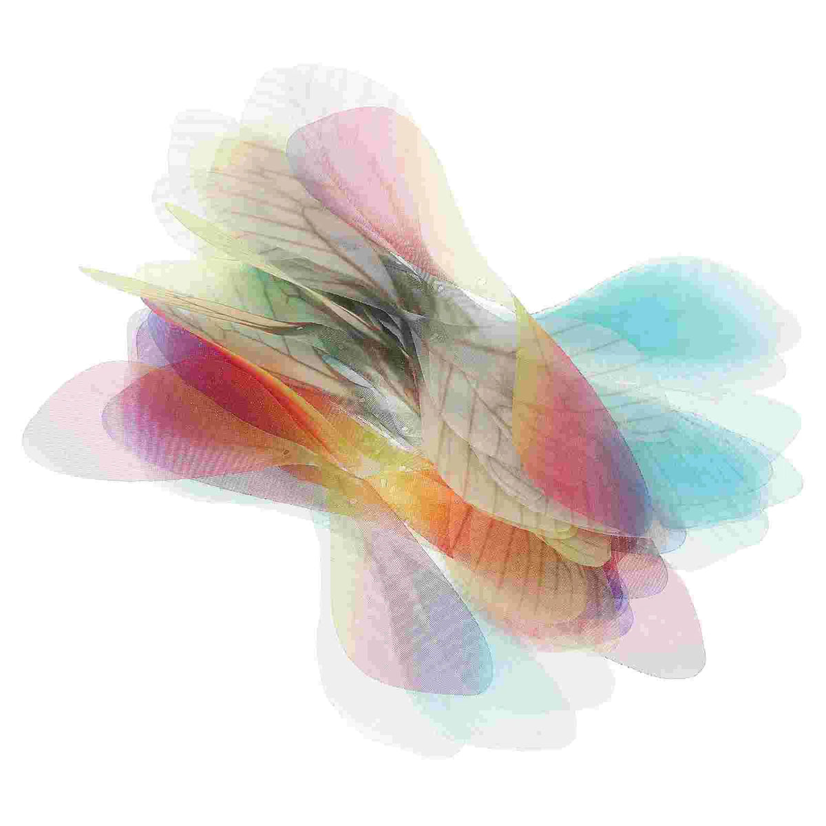 épingles cheveux multicolores effet plumes translucides moderne élégantes