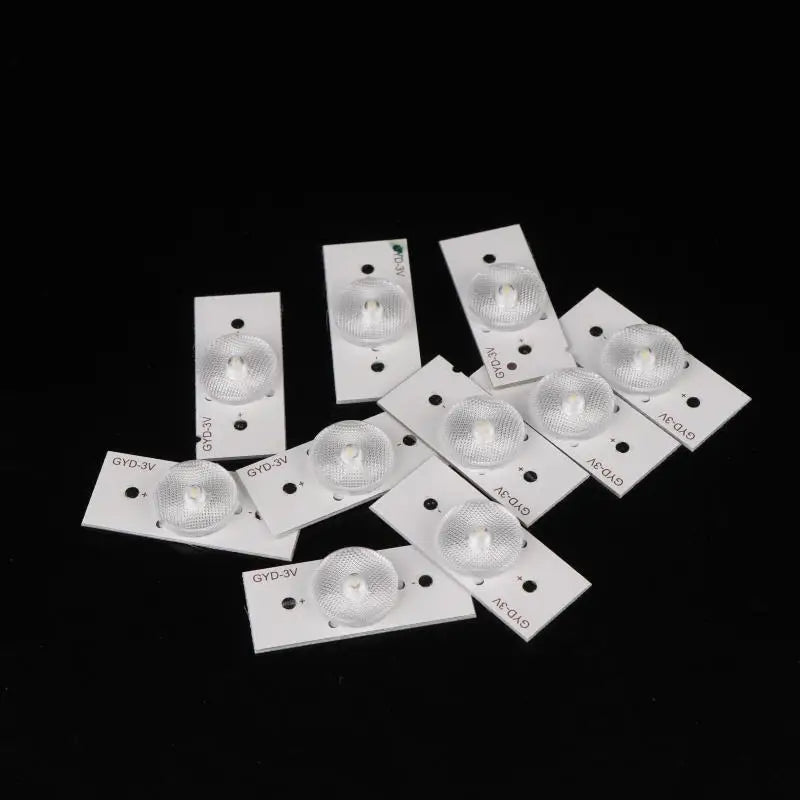 LED blanches rondes transparentes modernes adhésif 10 pièces fixations incluses