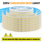 ruban led flexible autocollant 220v blanc bleu decoration interieur exterieur jardin maison moderne
