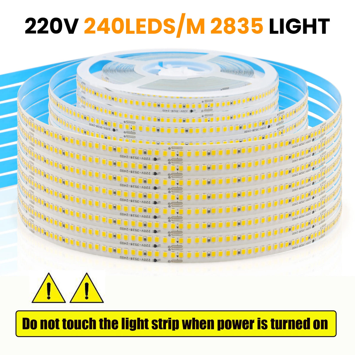 ruban led flexible autocollant 220v blanc bleu decoration interieur exterieur jardin maison moderne